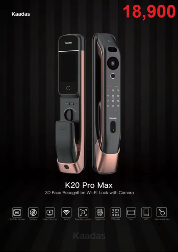 K20 Pro MAX + FaceScan + WiFi Kaadas แบนด์เยอรมันนี